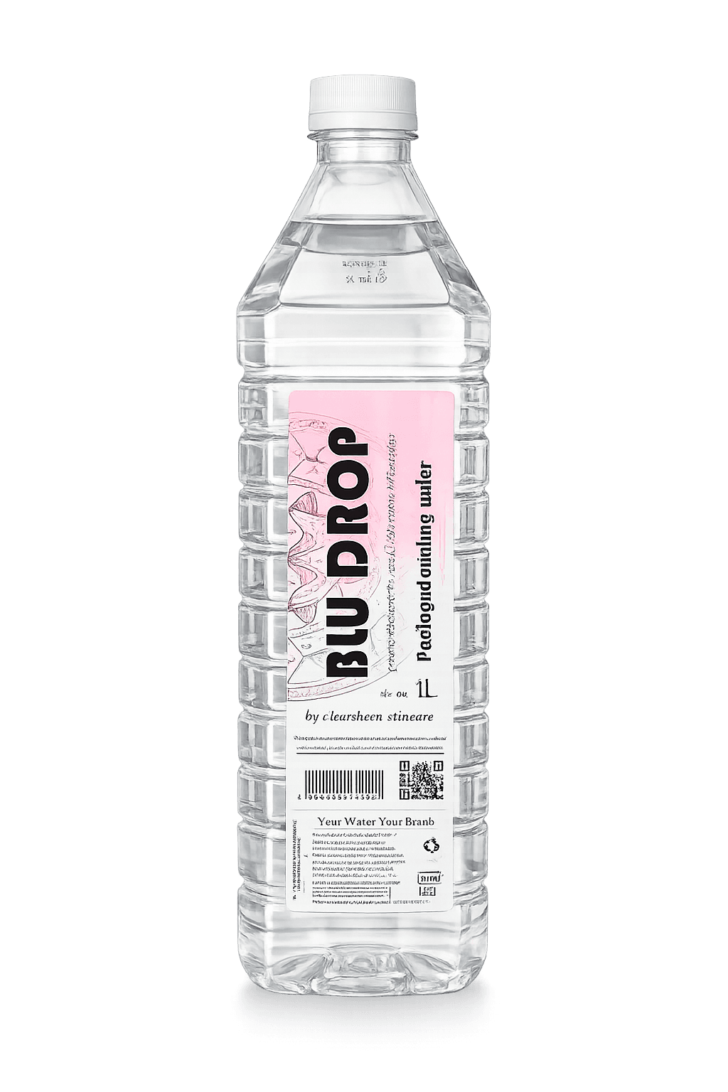 BLUDROP 1L packaged drinking water bottle